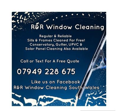 Family run, windows, sills, frames, doors, conservatories, gutters & all UPVC cleaned in & around Pontypridd. 07949228675 01443660660
