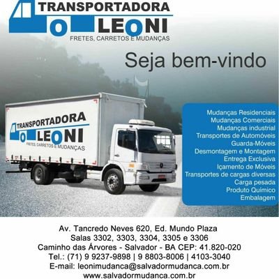 A Transportadora Leoni atua em todo Brasil realizando mudanças e transportes de cargas diversos. Envie seu orçamento (71) 4103-3040