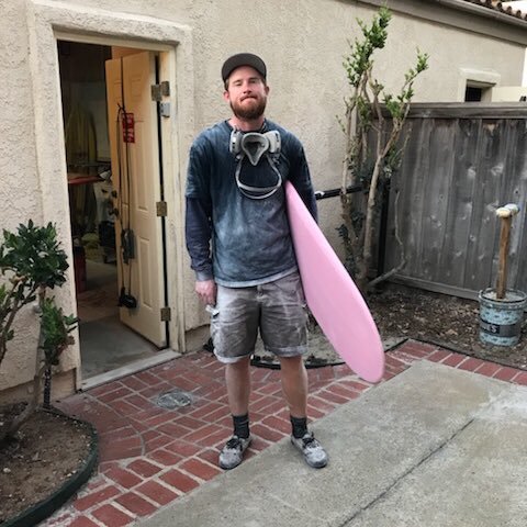 North County Lamination surfboard building Twitter account.