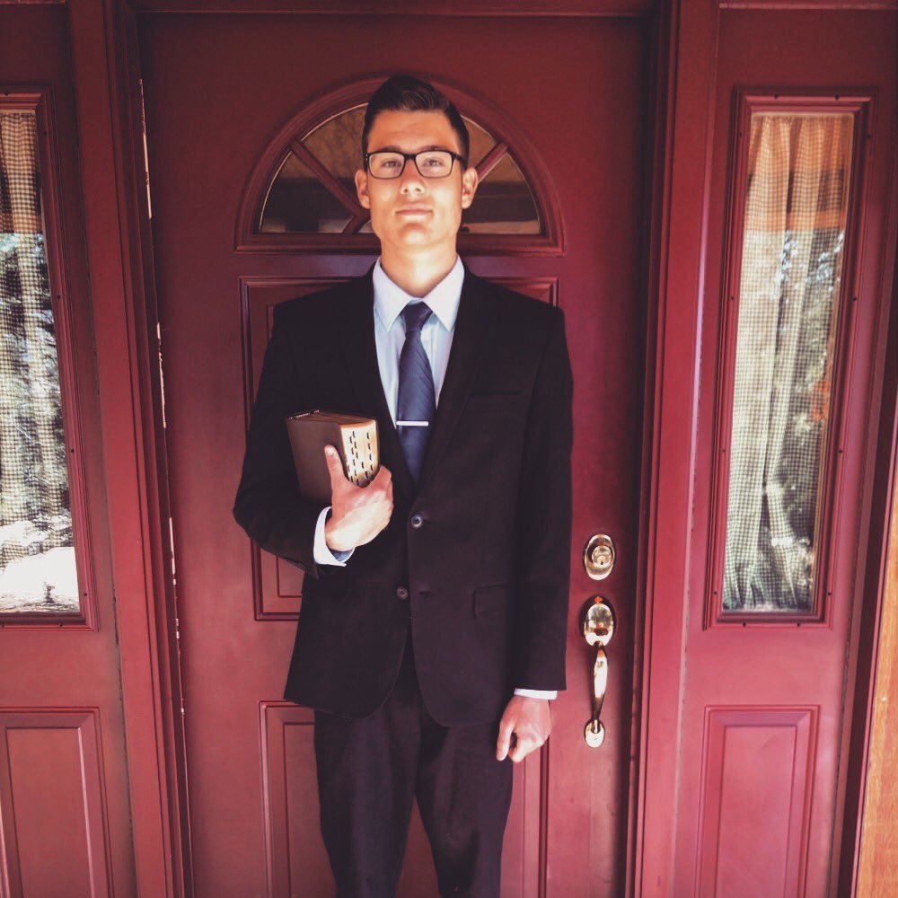 Elder Cooper Armstrong, soon to be serving as a missionary of the Church of Jesus Christ of Latter Day Saints.