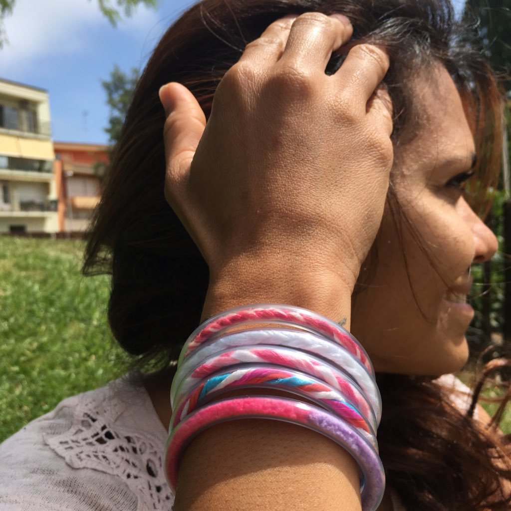 Bracelets hand made with Positive materials Instagram: @positivebijoux