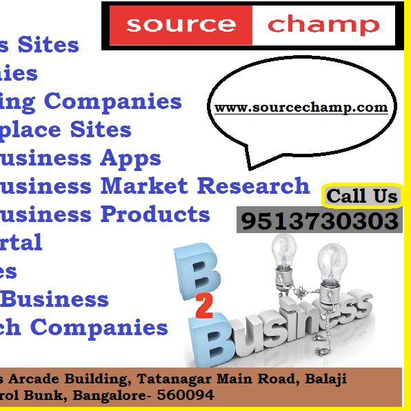 Source Champ is an online Business to Business portal based in India and around the globe. More: https://t.co/ngyk5gz1uP Call: 9513730303