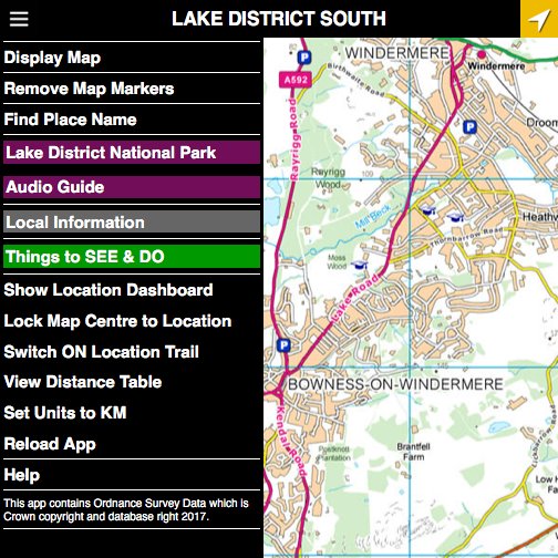 See what to do and where to eat and drink, find your way in The Lake District and use tourist information features.