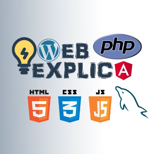 WebExplica's profile picture. Cursos, tutoriales y recursos de tecnologías relacionadas con el Desarrollo Web.