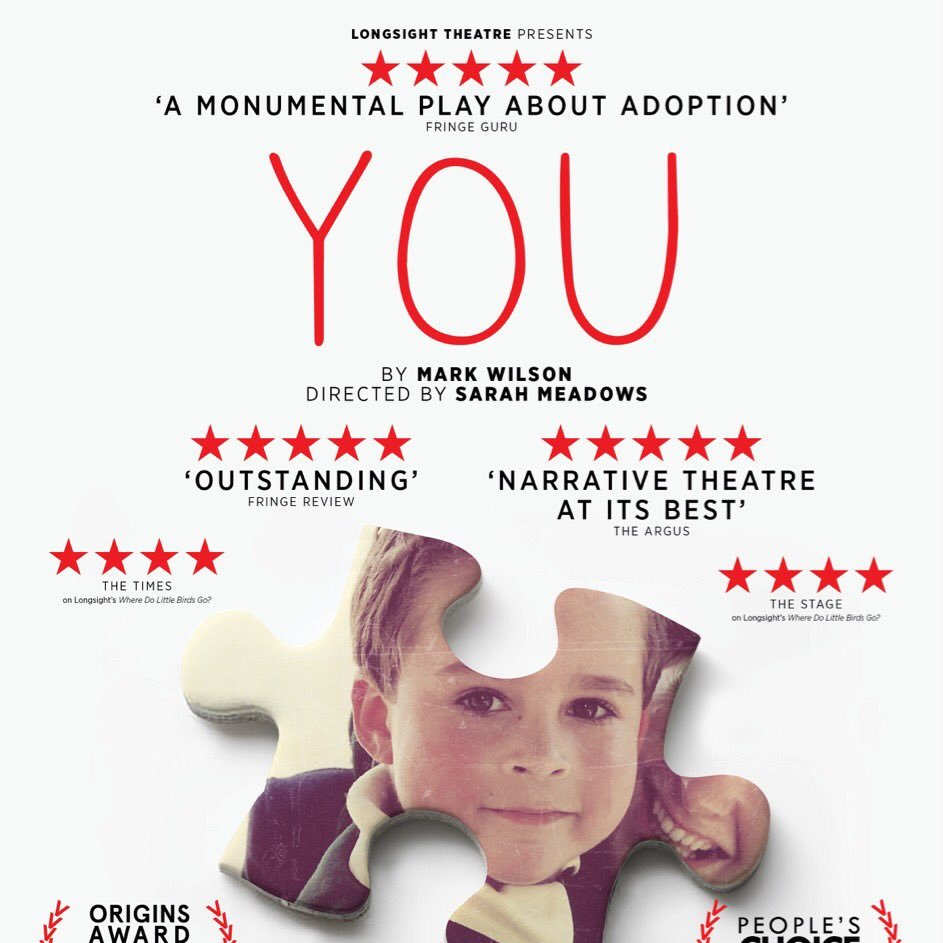 ‘A monumental play about adoption’ Multi Award Winning production by @LongsightTC @VAULTFestival 14th-18th February 2018 https://t.co/9WokR8CCPz