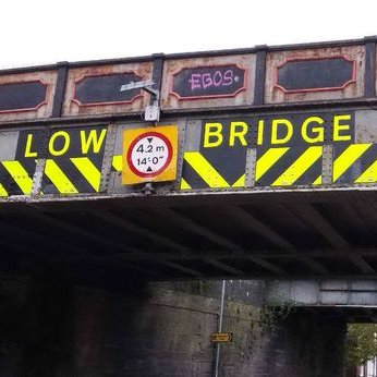 Dear Lorry Drivers. I am Upper St John Street bridge in Lichfield. I'm the 9th most hit bridge in the UK. Please check your height BEFORE approaching me. Ta