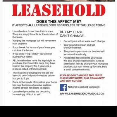 P Mis Sold Leasehold Campaigner On Twitter I Think Lenders