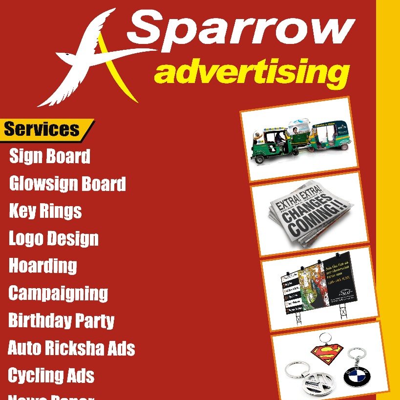 advtgsparrow123's profile picture. for advertisement & social media promotion .
we help to make your own identity with "sparrow advertising".