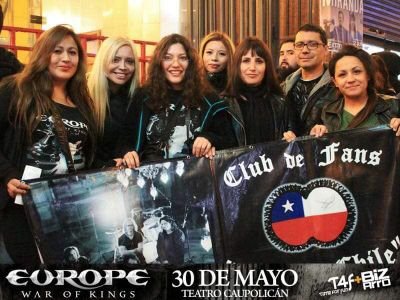 Club De Fans Oficial Europe Chile, Fue creado con la intención de compartir los mismos gustos, intercambiar material, estar actualizado de lo nuevo de Europe.