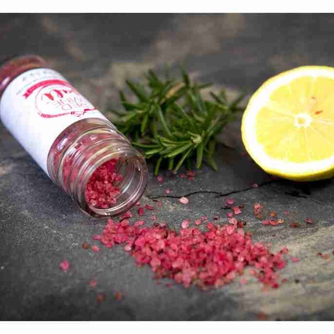 Red Wine Salt™ is a flavourful artisanal infusion of sustainably harvested sea salt and fine red wine by African Food Chain (Pty)Ltd-Try it with your next dish