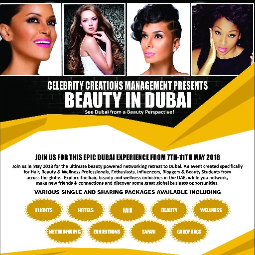 The Ultimate Global Networking Retreat to Dubai for Hair, Beauty and Wellness Professionals, Bloggers, Vloggers and Social Influencers! Register for FREE: