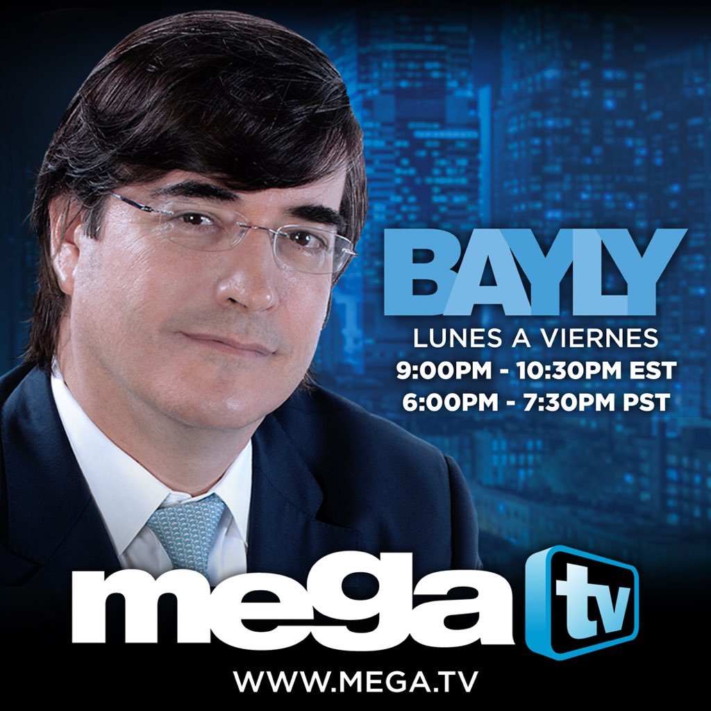 Programa de entrevistas Bayly, de lunes a viernes, a las p.m. (hora de Miami), por el Canal Mega TV y Willax TV (Perú)