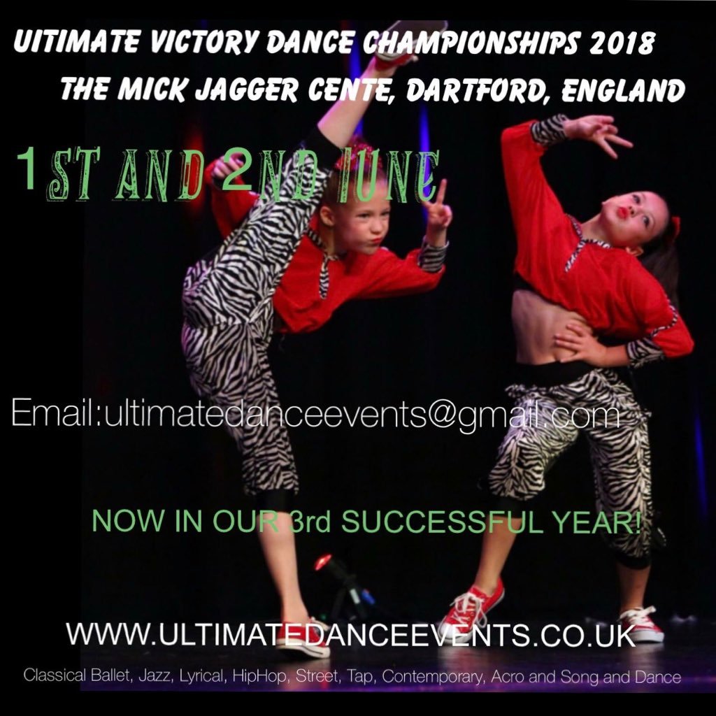 Ultimate Victory Dance Championships. The annual, world-class, competitive event for dance schools and teams across the UK. Will you be victorius?