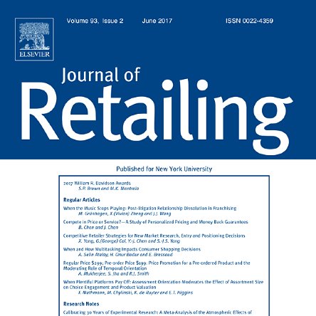 The Journal of Retailing is devoted to advancing the state of knowledge and its application with respect to all aspects of retailing.