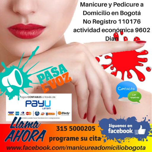 #Manicure y #Pedicure #servicios a #Domicilio sólo #Bogotá #Contáctenos #WhatsApp 3155000205 #Belleza