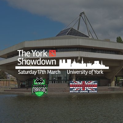 The York Showdown is a University UK DotA 2 LAN event. Powered by @blinkpool! Qualifiers: 17th and 24th February 2018 -- LAN Final: 17th March 2018.