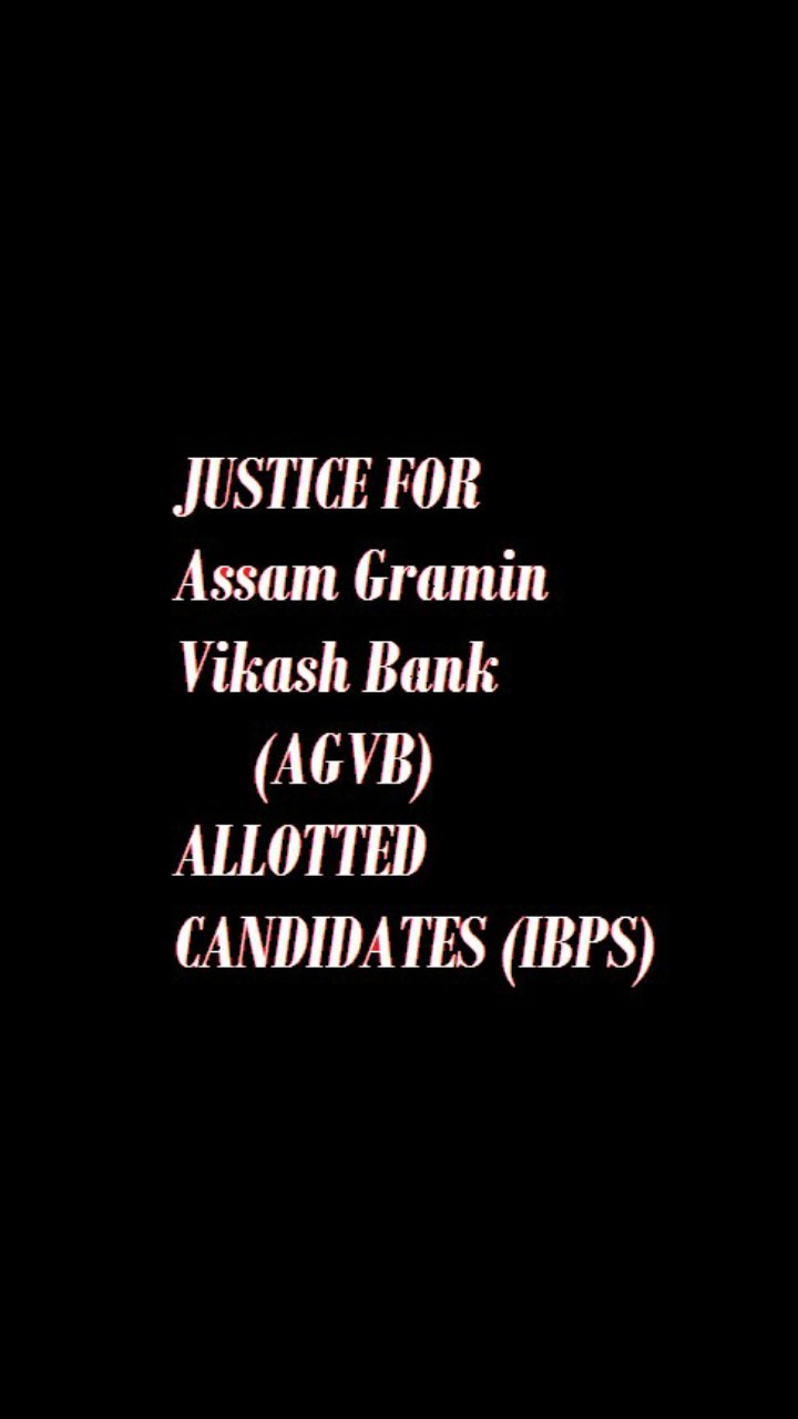 209 candidates alloted to Assam Gramin Vikash bank by IBPS through CWE RRB V Exam in March 2017.But till now AGVB has not called for joining.We need justice.