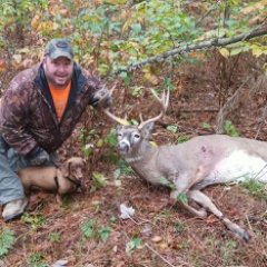 Shockmuskyjo's profile picture. Coco(dog) and Joe, together we offer a service tracking wounded Deer and Bear in Northwest, WI.