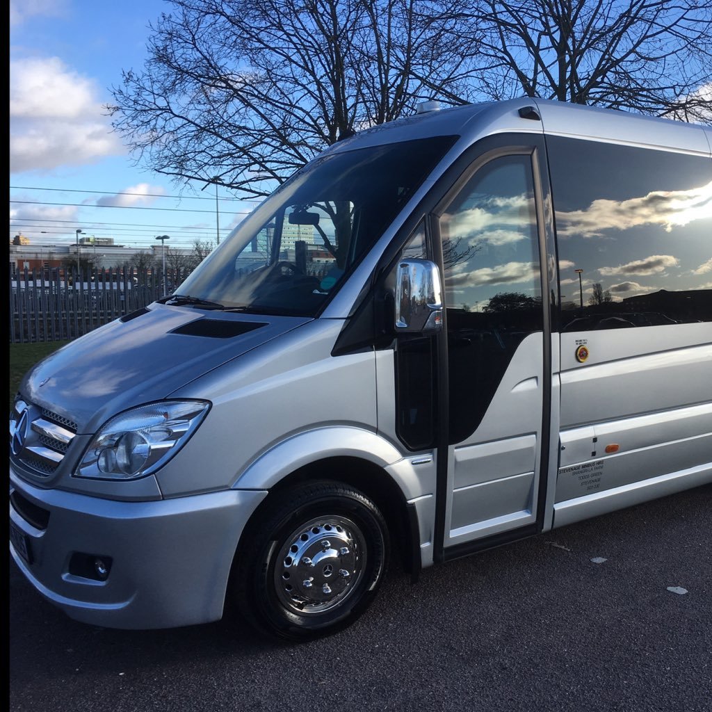 We provide a Clean, Professional Chauffeur Driven Minibus Service. We supply 8 & 16 seaters and our New Mercedes Executive Mini Coach. 01438 420 123