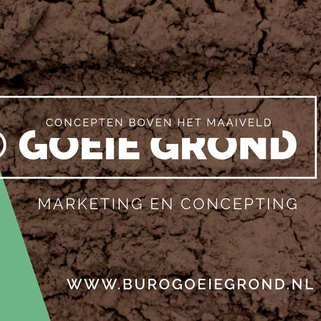 BuroGoeieGrond's profile picture. Campagnes boven het maaiveld! Creatief en grondig! Elk concept is gegrond op creatieve uitgangspunten met een grondige devotie aan de boodschap. 💚Marketing