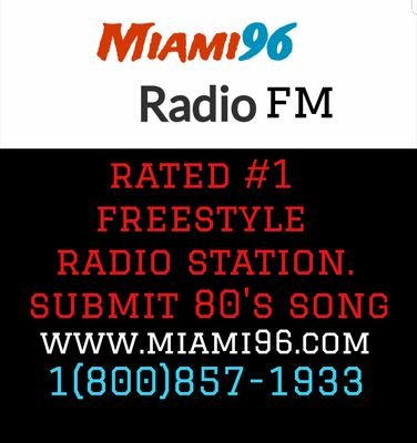 Miami96radio's profile picture. Miami96 Radio FM is a freestyle radio station. We bring all the 80's hits to to the present hit sounds.
https://t.co/fyzZSgPaVt