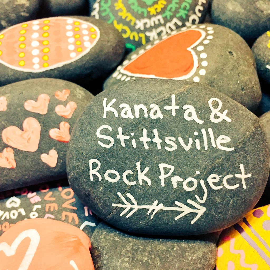 We paint and decorate rocks, then hide them to be found by others. Spreading kindness and positivity one rock at a time. #kanatarockproject #KSRocksP