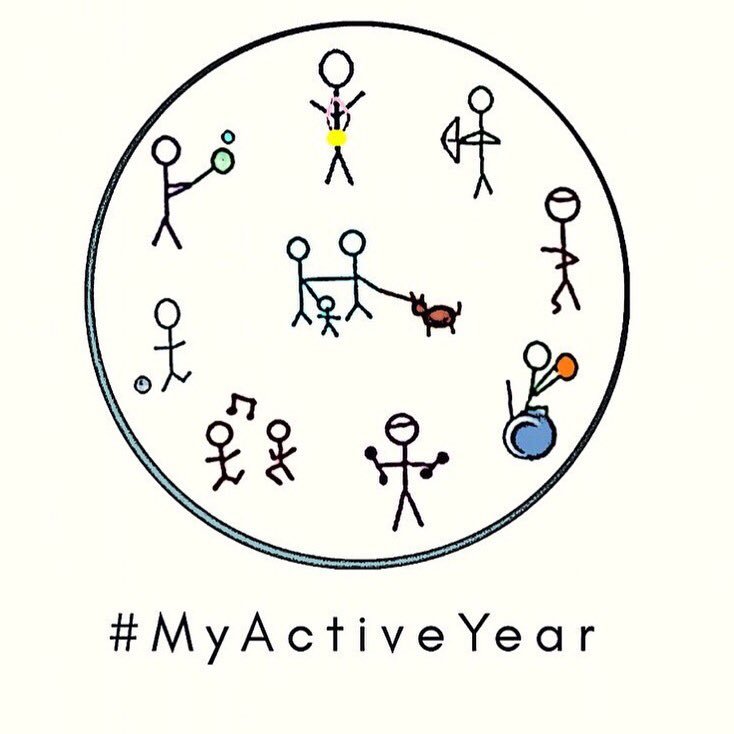 #MyActiveYear is aimed at inspiring us all to get active &move more to have a happy healthy 2018 . Run, Walk, Gym & more! Get involved!