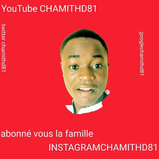Je sur CHAMITHD African de la cote d'Ivoire ((twitter)) pour me faire des amis partager ma vie avec vous et avoir aussi des infos sur le monde .merci