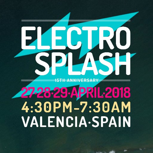 ElectroSplash03's profile picture. Festival de música avanzada donde podrás disfrutar de la mejor electrónica y buen rollo. 27+28+29 de abril de 2018 en #Valencia ⚡️💦 #electrónica #electrosplash