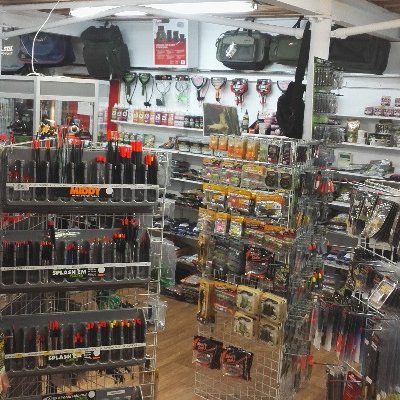 fishing tackle and sports shop located at duck farm court, aylesbury. Also supplying local team kits, air rifles and pistols, SAME DAY racket stringing service.