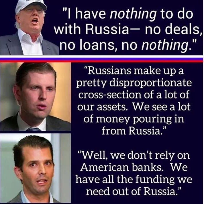 Laundering money for Russian Oligarchs is a RICO offense.    @trumpkilleddaca