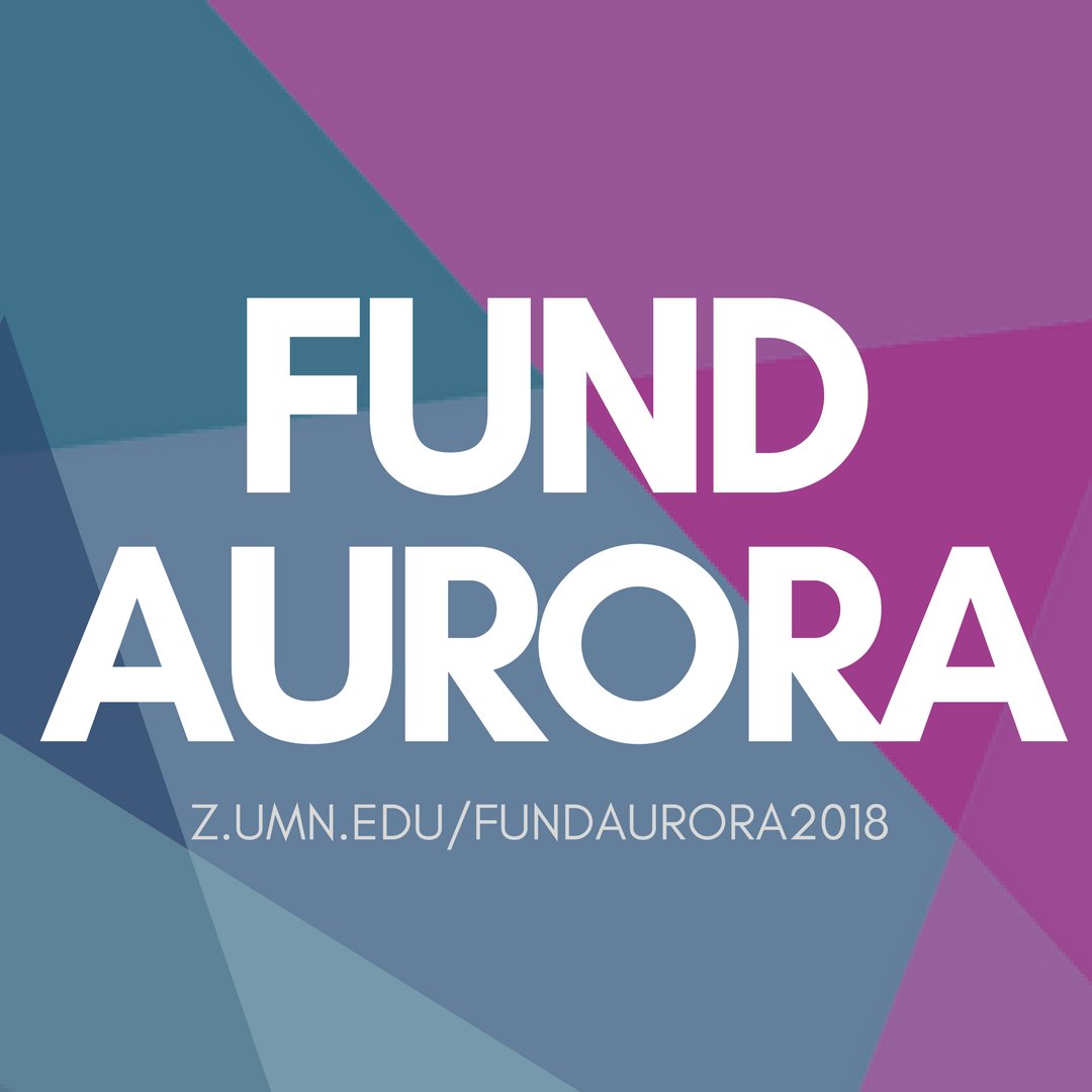 Fund Aurora is a student-led initiative to support @AuroraCenter & the services they provide to students and victim-survivors at @UMNews + @augsburgU.