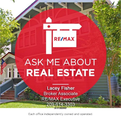 Lacey Fisher, Broker Assoc w/REMAX Executive. Specializing in residential real estate in Stanislaus and San Joaquin counties 14 years and counting. DRE 01382942