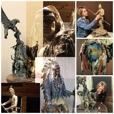 Spirits From The Heart business owner, specializes in Native American Bronze, masks, and mixed media fine art