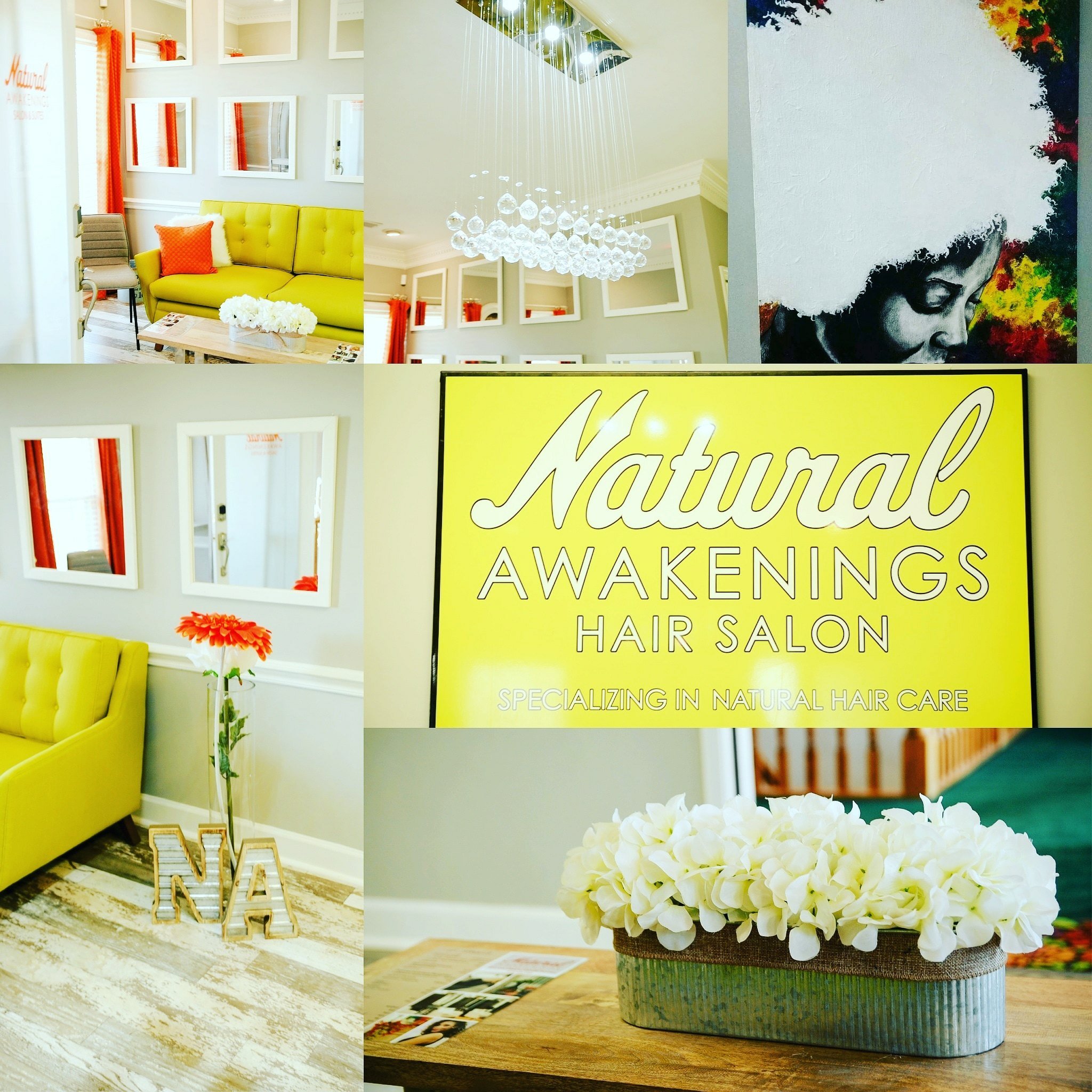 New location! 7009 Lenox Village Dr. Suite 104! 
Natural Awakenings is an intimate hair care suite specializing in natural hair care or relaxer free services.