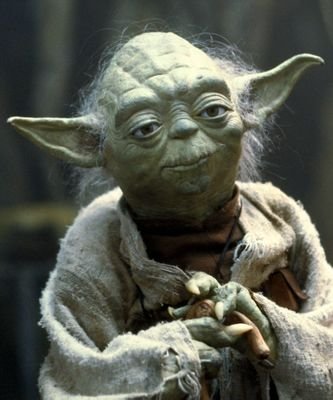 'When gone am I, the last of the Jedi you will be.'
On Dagobah I am, waiting for young Skywalker. Train him, I will. (Original trilogy era.)