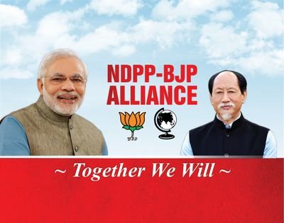 NDPP-BJP Alliance. Together we will.