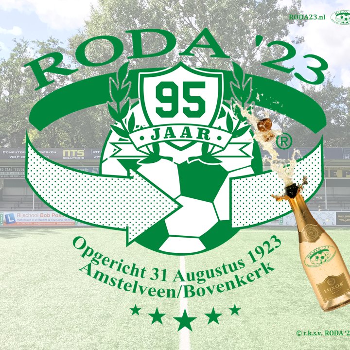 Het officiële Twitter account voor het 95-jarig Jubileum van voetbalvereniging @RODA23Bovenkerk. #RODA23 #Bovenkerk #groenwit #95jaar