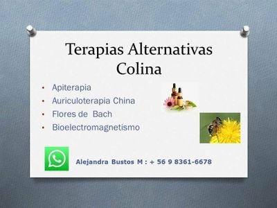 TerapiasColina's profile picture. Terapias Alternativas para Colina y Sector Chicureo.