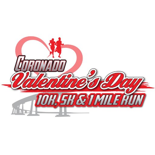 The 9th Annual #Coronado #ValentinesDay 10K, 5K, and 1-Mile Fun Run will be held at 7am on Sunday, February 10th, 2019 at Tidelands Park. #VDay10K ❤️