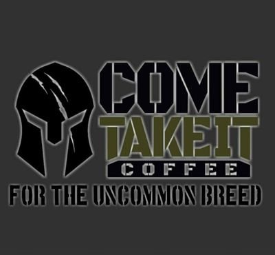 We give back to our deployed, wounded
and veterans with every single purchase. Try us out at COME TAKE IT COFFEE.