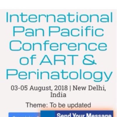ipcartdelhi's profile picture. IPC- International PAN-Pacific Conf of ART & PERINATOLOGY at Delhi India 🇮🇳 from 3-4-5 August 2018 Fitness & Wellness Fitness & Wellness