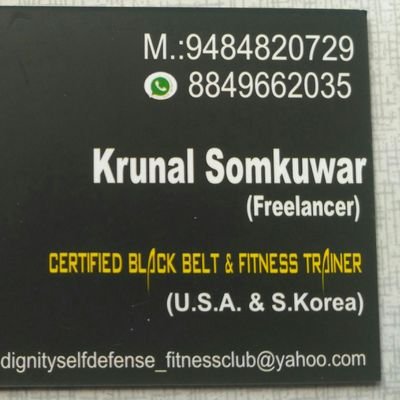 KrunalSomkuwar's profile picture. Certified Black Belt, Martial Arts & Fitness Trainer , Tai Chi Expert,  Self Defence , VIP Bouncer Trainer & Motivational Trainer, Work for Girl's Empowerment