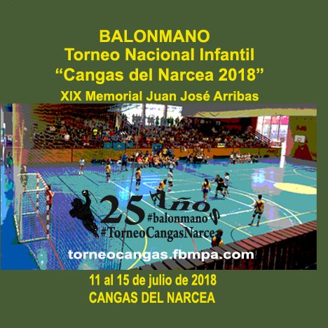 Twitter Oficial del XXV Torneo infantil de balonmano Cangas del Narcea 2018