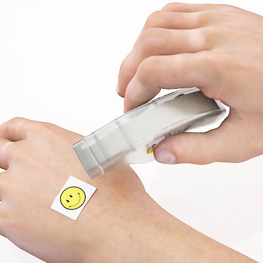 ezBind - Self Adhesive Bandage Roll Dispenser is a small plastic tool designed to apply individual bandages to open wounds on any part of the body.