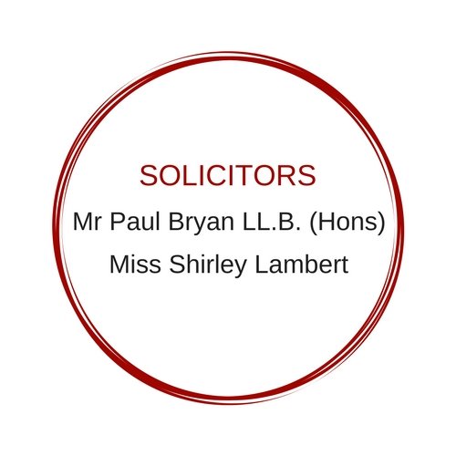 Paul Bryan & Shirley Lambert are Solicitors at this firm specialising in Personal Injury; Divorce; Family; Wills; Probate; Lasting Powers of Attorney;