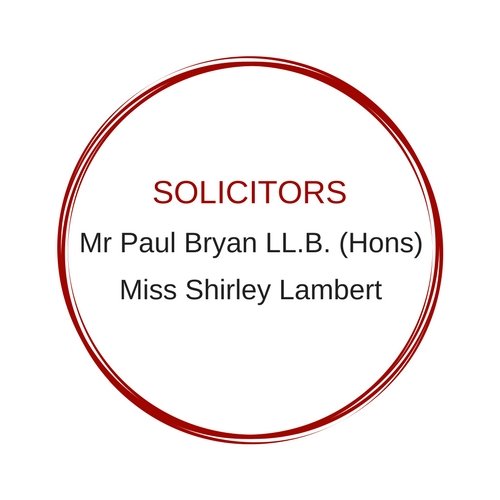 Paul Bryan & Shirley Lambert  are Solicitors at this firm specialising in Personal Injury; Divorce; Family; Wills; Probate; Lasting Powers of Attorney;