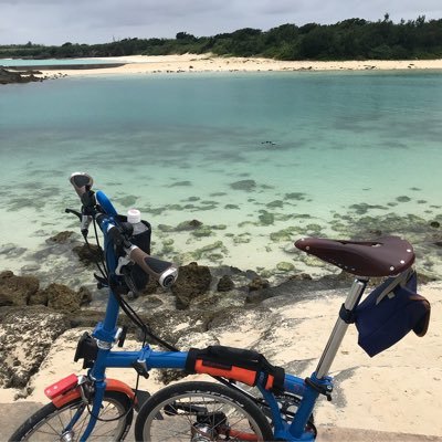 海辺や離島でぼぉっとしたり、海の幸食べてる時が最高に幸せかも．写真は修行中w自転車で海岸線をガシガシ走ってまーす。ダイビングはちょっとお休み中です。