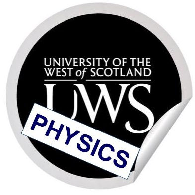 This is the official Twitter account of the Physics Subject Group at the University of the West of Scotland. Contact us at physics@uws.ac.uk.