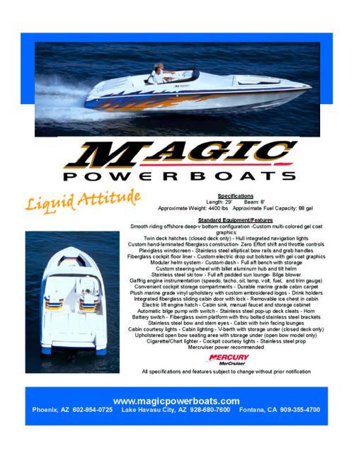 We are now known as CMS Powerboats but are still the same Magic